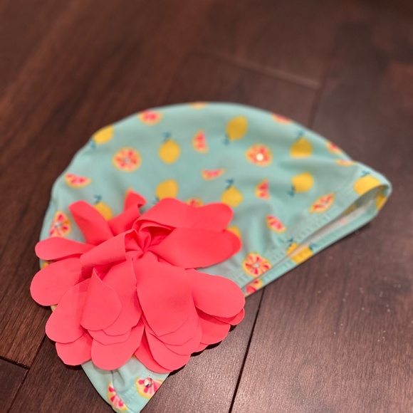 Aqua Swimsuit Dance Costume with Fruit Print - Picture 3 of 3